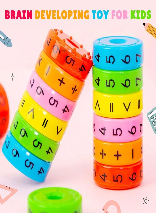 Homeaura Magnetic Arithmetic Learning Toy for Kids | Educational Maths Game for Ages 7 to 10 | Colorful Magnetic Building Blocks for Addition, Subtraction, Multiplication, and Division (1 Set 6 pcs) - Image 3